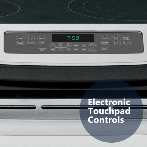 GE JS750SFSS 30" Stainless Steel SlideIn Electric Range With 4.4 CuFt