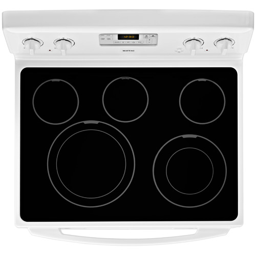 Maytag MER8680BW 30" Electric Smooth Top Range, 6.2 CuFt, AquaLift
