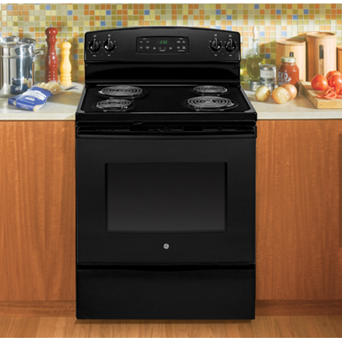 GE JB250DFBB 30" Electric Coil Range, 5.3 CuFt, SelfCleaning, Big View