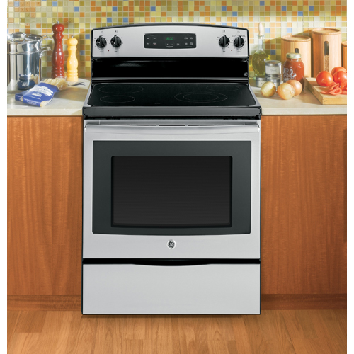 GE JBS60RFSS 30" Electric Smooth Top Range, 5.3 CuFt, Manual Cleaning