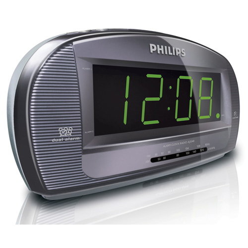 Philips AJ3540/37 Big Display Clock Radio, Big Display, Dual Alarm