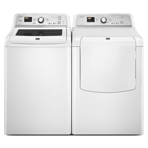 Maytag MEDB725BW 7.3 CuFt Bravos XL Electric Dryer, 10 Cycles, 5