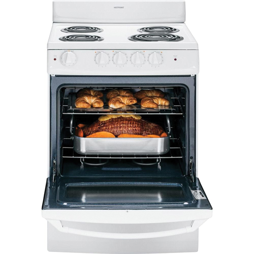 Hotpoint RA724KWH 24" Freestanding Electric Range BrandsMart USA
