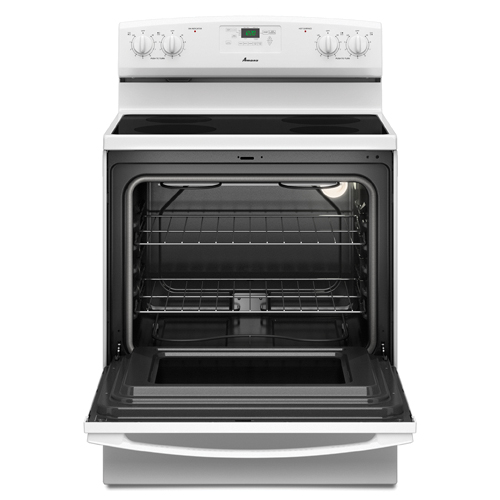 Amana AER5330BAW 30" Electric SmoothTop Range, 4.8 Cuft Capacity