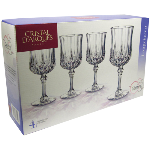 Cristal d'Arques G5584 8.25 Oz. Longchamp Goblets, Break Resistant