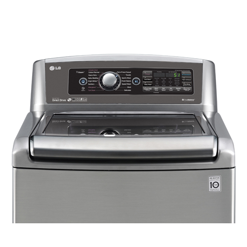 LG WT5680HVA 5.2 CuFt Top Load Washer, 14 Cycles, 5 Speeds, 4 Water
