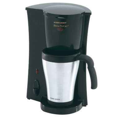 Black & Decker DCM18S Brew And Go Coffeemaker, Deluxe Personal Coffee Maker, 15 Ounce Stainless ...