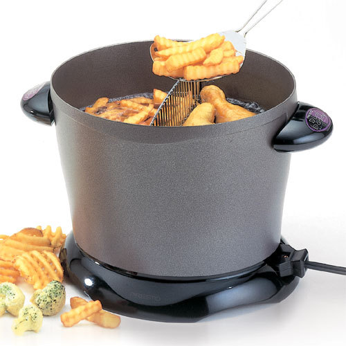 Presto 05450 DualDaddy Electronic Deep Fryer, Fries up to Eight Cups of