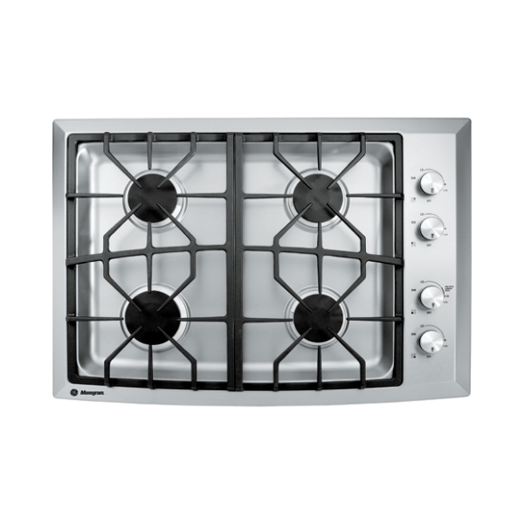 GE Monogram ZGU384LSMSS 30" Stainless Steel Gas Cooktop, 30" Gas