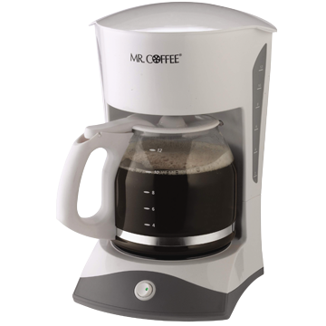 Unknown SK12-NP 12 Cup White Coffeemaker, Removable Filter Basket For Easy Cleaning, Pause n ...