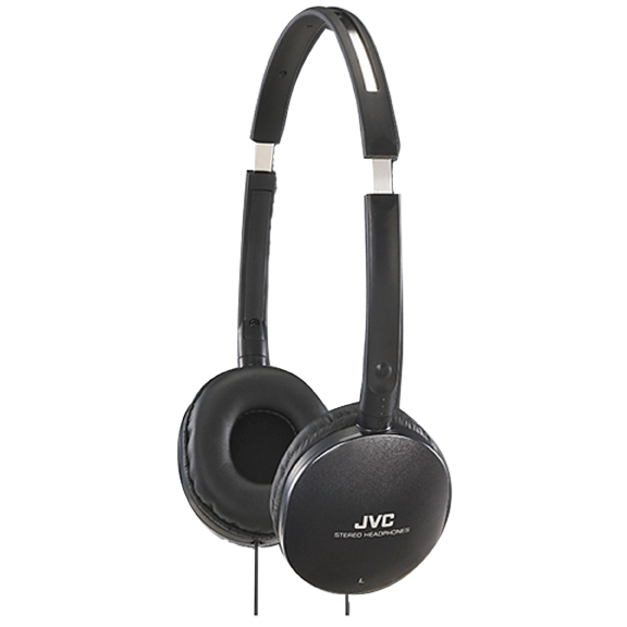 JVC HAF160B Flat Folding Stereo Headphones BrandsMart USA