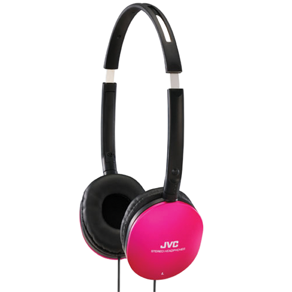 JVC HAS160P Flat Folding OnTheEar Pink Stereo Headphones BrandsMart USA