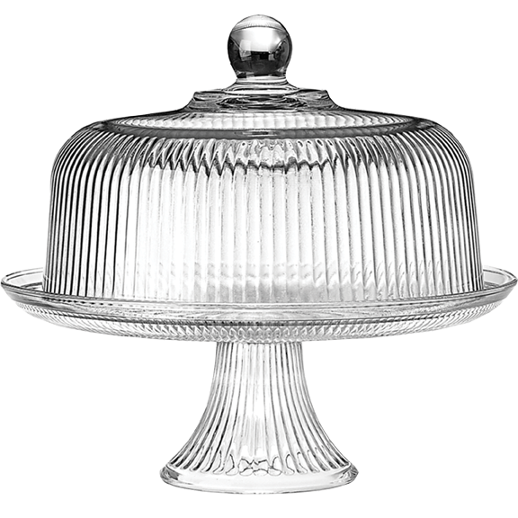 Anchor Hocking 86031L Footed Cake Plate Set, Attractive Footed Cake