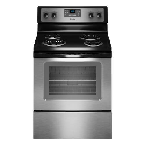 Whirlpool WFC310S0AS 30" Electric Coil Range, 4.8 CuFt, Self Cleaning