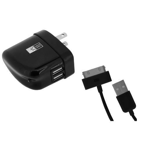Case Logic 2ACLDUSBTIPH Dual USB Ports Travel Charger With iPhone