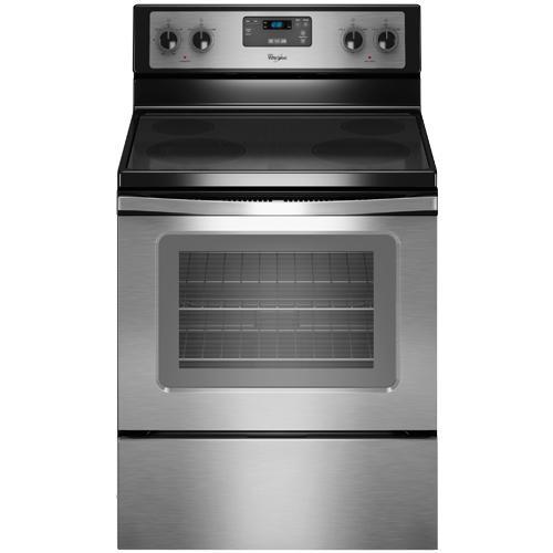 Whirlpool WFE320M0AS 30" Electric Stainless Steel Smooth Top Range With