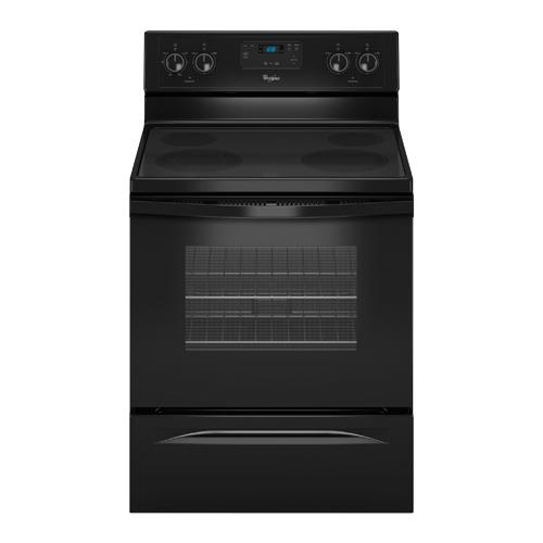 Whirlpool 30" Black Smooth Top Range With 4.8 CuFt Oven WFE320M0AB
