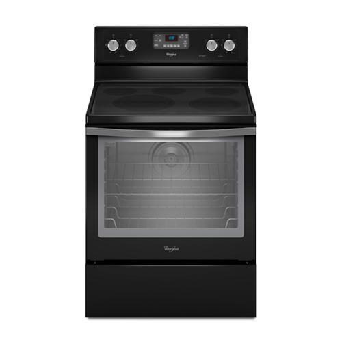 Whirlpool WFE540H0AE 30" Freestanding Smoothtop Electric Range, 6.2 CuFt, AquaLift SelfClean