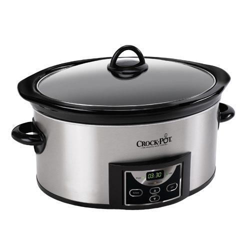 CrockPot SCCPVC609SPAL 6 Quart Countdown Slow Cooker, Perfect For 7