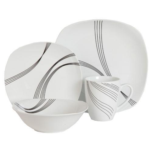 Gibson 91159.16 16 Piece Dinnerware Set For 4, Dishwasher, Microwave