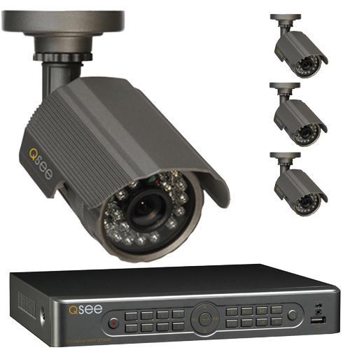 QSee QT56804A65 4 Camera 8 Channel DVR Video Security System, 500GB