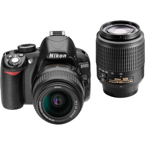 Nikon D3100 Digital SLR 14.2 MP D3100 DX Camera Kit, 1855mm DX Lens