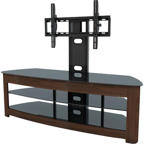 Etec E6031S Tilting And Swiveling Flat Panel TV Mount Stand, Wood Trim