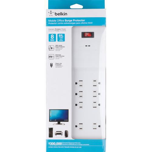 Belkin BSQ800BG06DP 8 Outlet Surge Protector, 8 SurgeProtected Outlets, 6’ HeavyDuty Power