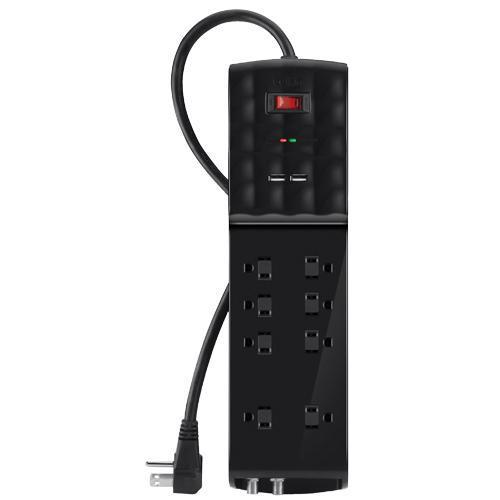 Belkin BSQ801BG08BLKDP 8Outlet Surge Protector With USB Charging