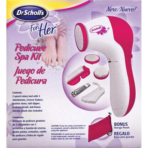Dr. Scholl's DRSP3761S2 Pedicure Spa Kit, Includes Natural Pumice Stone And 3 Disc Attachments
