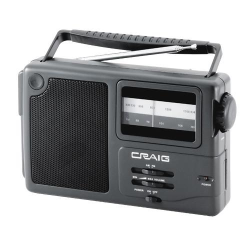 Craig CR4181W Portable AM/FM Radio With Weather Band BrandsMart USA