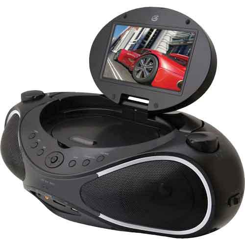 GPX BD702B DVD/CD Portable Audio System With 7" LCD Display