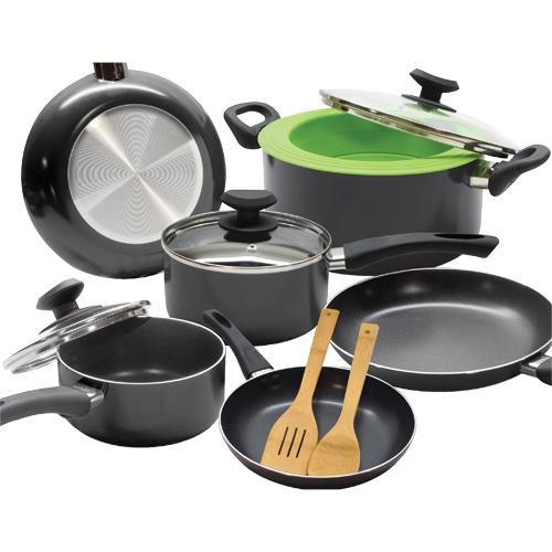 Ecolution EEGY1212 Eco Friendly NonStick 12 Piece Cookware Set, Environmentally Safe NonStick