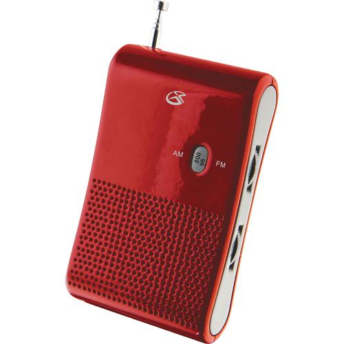GPX R052R Portable AM/FM Radio, AM/FM Radio, Telescopic FM Antenna