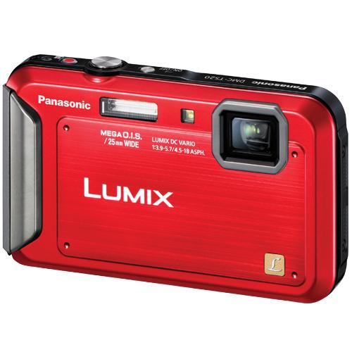Panasonic DMCTS20RED 16.1 MP Lumix Waterproof Digital Camera, 2.7" Screen, 4x Optical Zoom, 4x