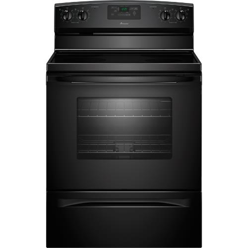 Amana AER5330BAB 30" Electric SmoothTop Range, 4.8 Cuft Capacity