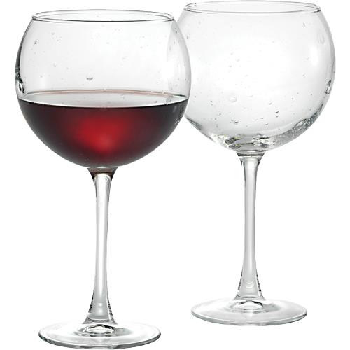 Luminarc H4379 Bola Set of 4 Balloon Wine Glasses, Festive Bubbles In