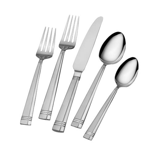 Pfaltzgraff 5112363 20 Piece Dawson Frost Flatware Set For 4