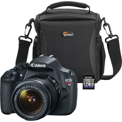 Digital SLR 18.0 MP EOS Rebel T5 Camera Kit With Shoulder Camera Bag And 32GB Memory Card