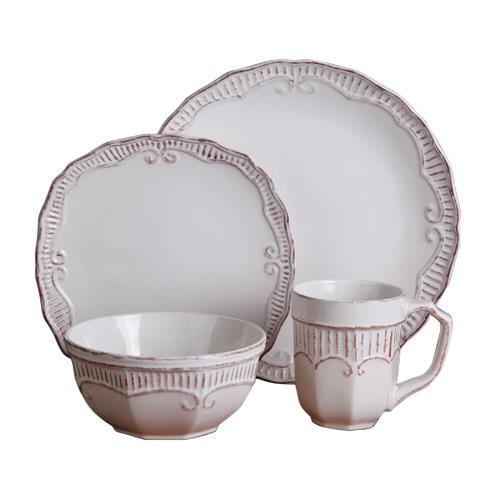 Gibson 91483.16 16 Piece Havenwood Reactive Glaze Stoneware Dinnerware