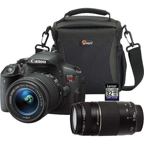 Digital SLR 18.0 MP Rebel T5I Camera With Telephoto Zoom Lens, Camera Bag And 32GB SDHC Memory Card