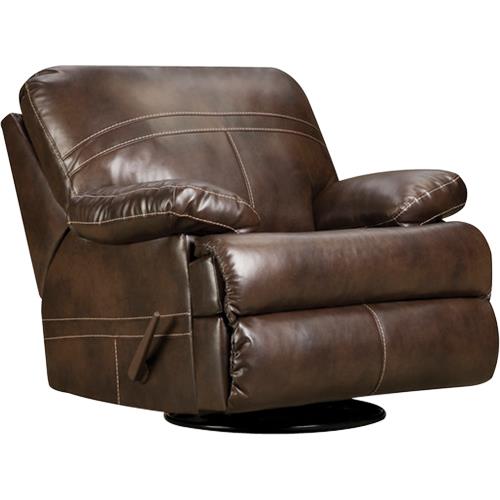 Simmons BM5005 New Hampton Swivel Rocker Recliner Brown, Bonded