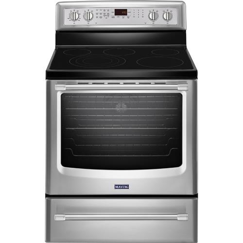 Maytag MER8850DS 30" Stainless Steel Smooth Top Range With 6.2 CuFt