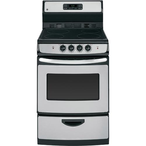 GE JA624RNSS 24" Stainless Steel Smooth Top Range With 3.0 CuFt Self
