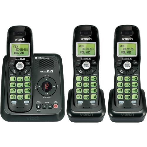 VTech CS6120-31 DECT 6.0 3 Handset Cordless Answering System With