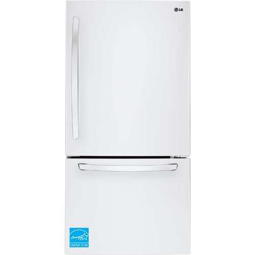LG LDC24370SW 24.1 CuFt White 2 Door Bottom Freezer Refrigerator