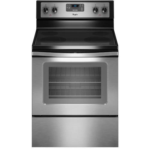 Whirlpool WFE520C0AS 30" Electric Smooth Top Range, 5.3 CuFt, SelfCleaning With SteamClean