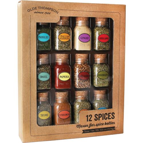 Olde Thompson 25675 12 Mason Jar Spice Gift Set BrandsMart USA