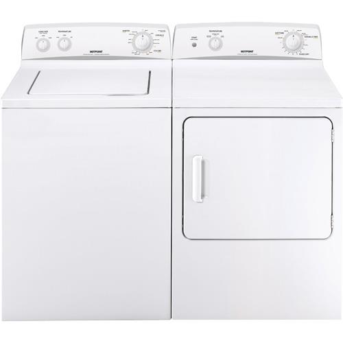 Hotpoint 3.5 CuFt White 27" Top Load Washer With 6.0 CuFt White 27