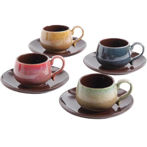 Mr. Coffee 104356.08 8 Piece Espresso Cup And Saucer Set For 4